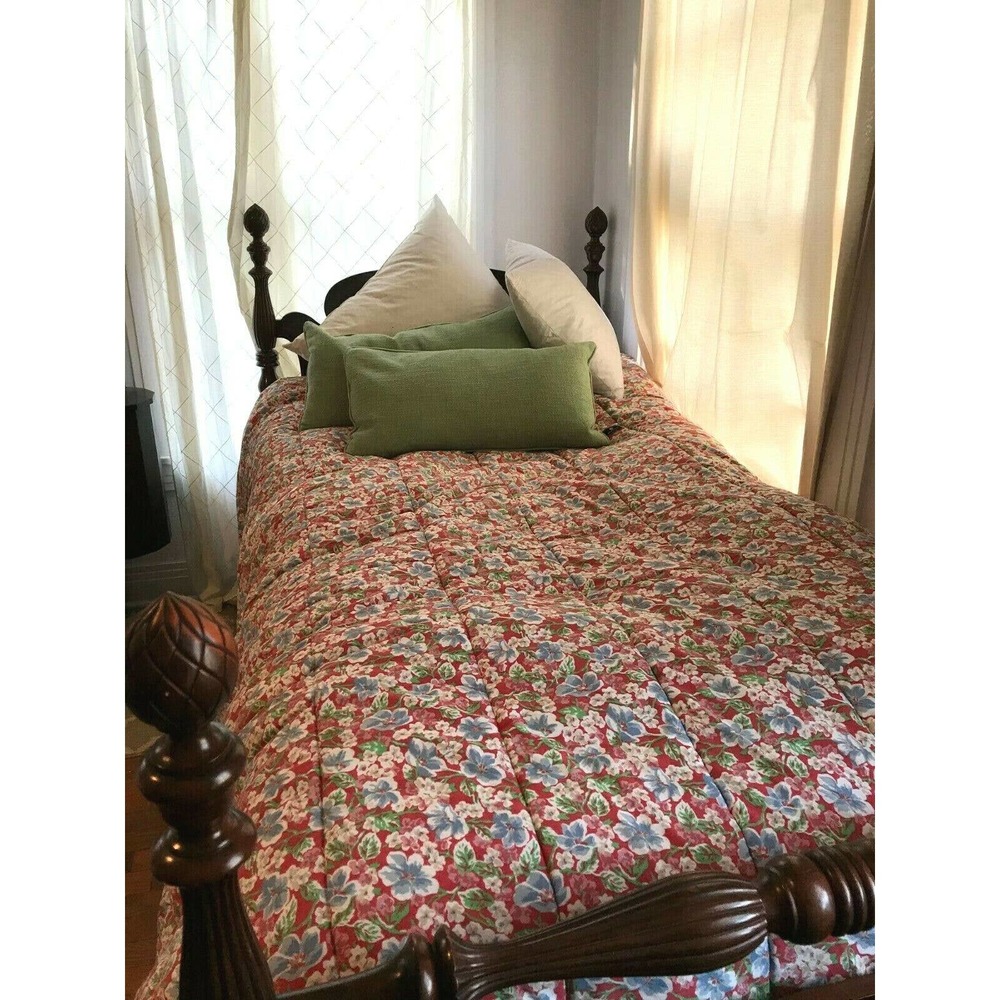 vtg Ralph Lauren Falmouth Red Blue Twin Comforter